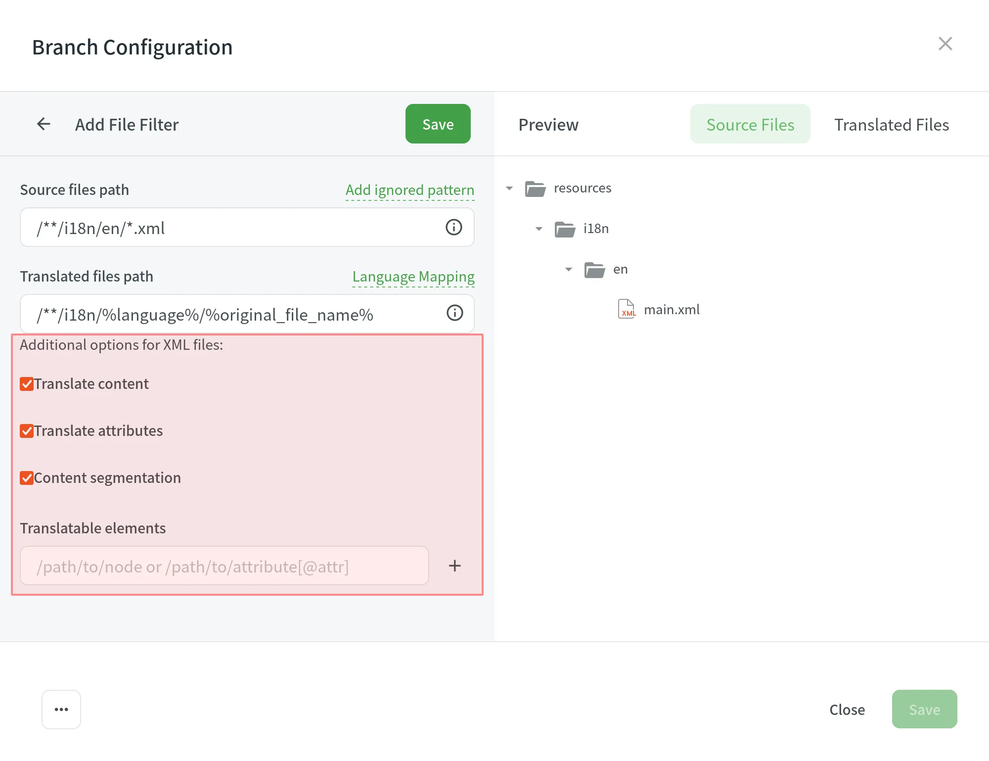 Configuring XML Files