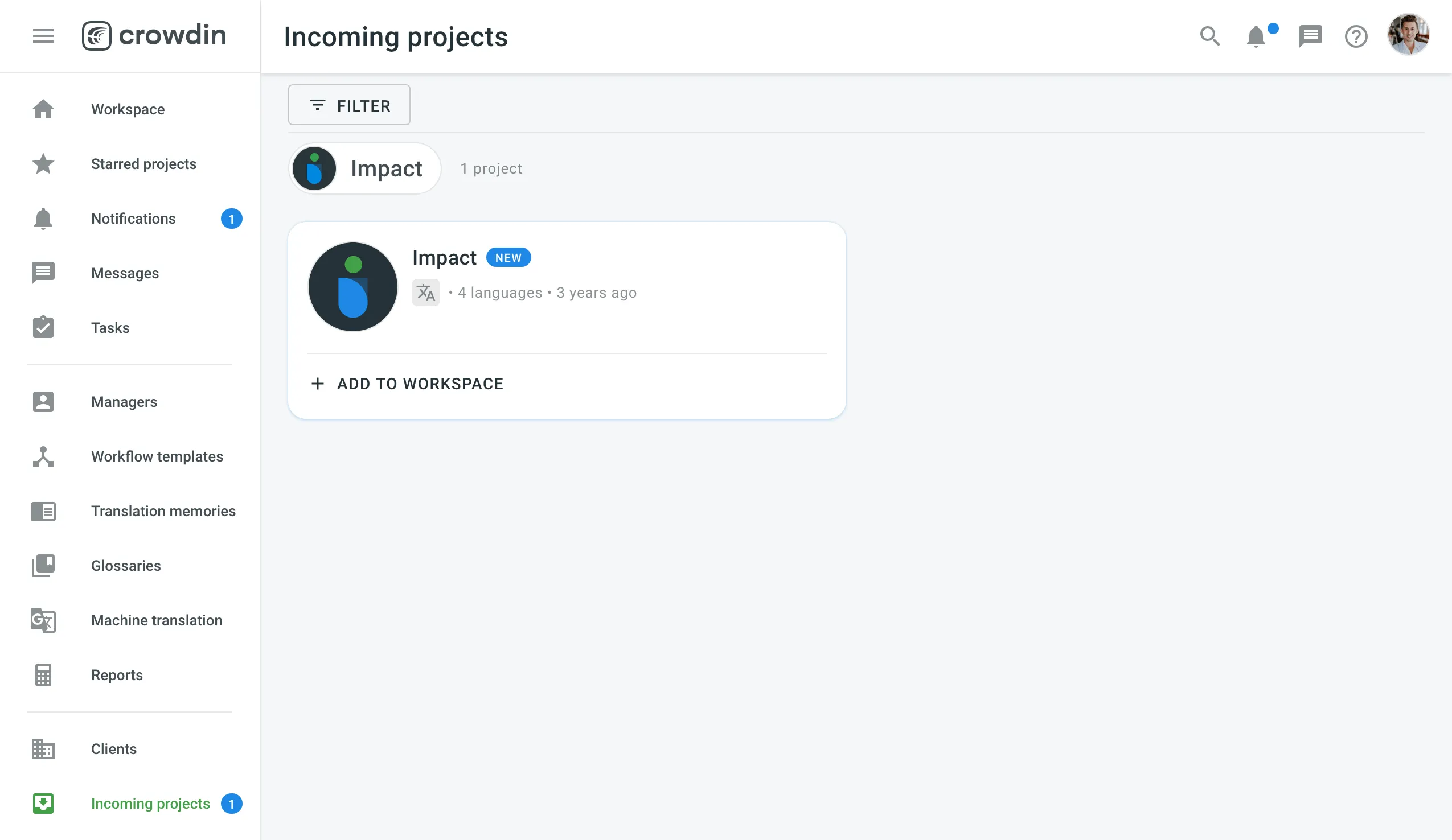 Incoming Projects